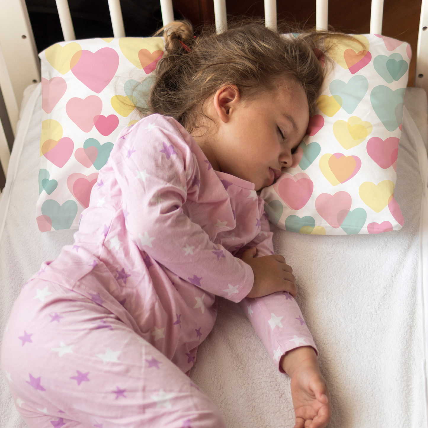 Cotton Pillowcase | Candy Hearts