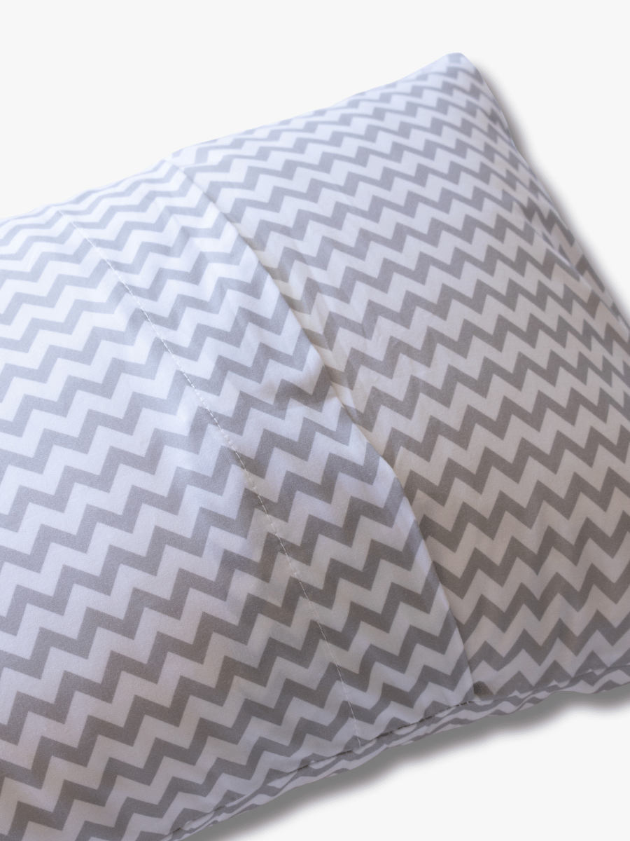 Cotton Pillowcase | Chevron Gray