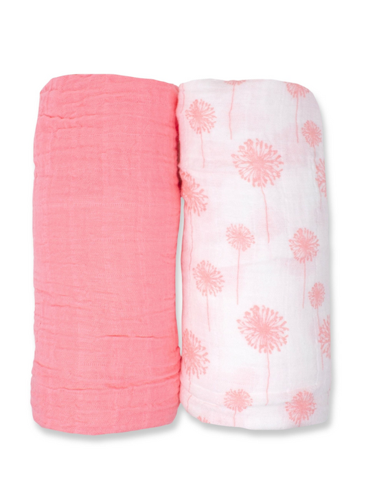 Muslin Blanket Set (Coral Wishes)