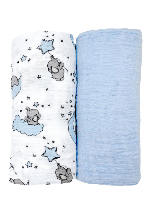 Muslin Blanket Set (Blue Skies)