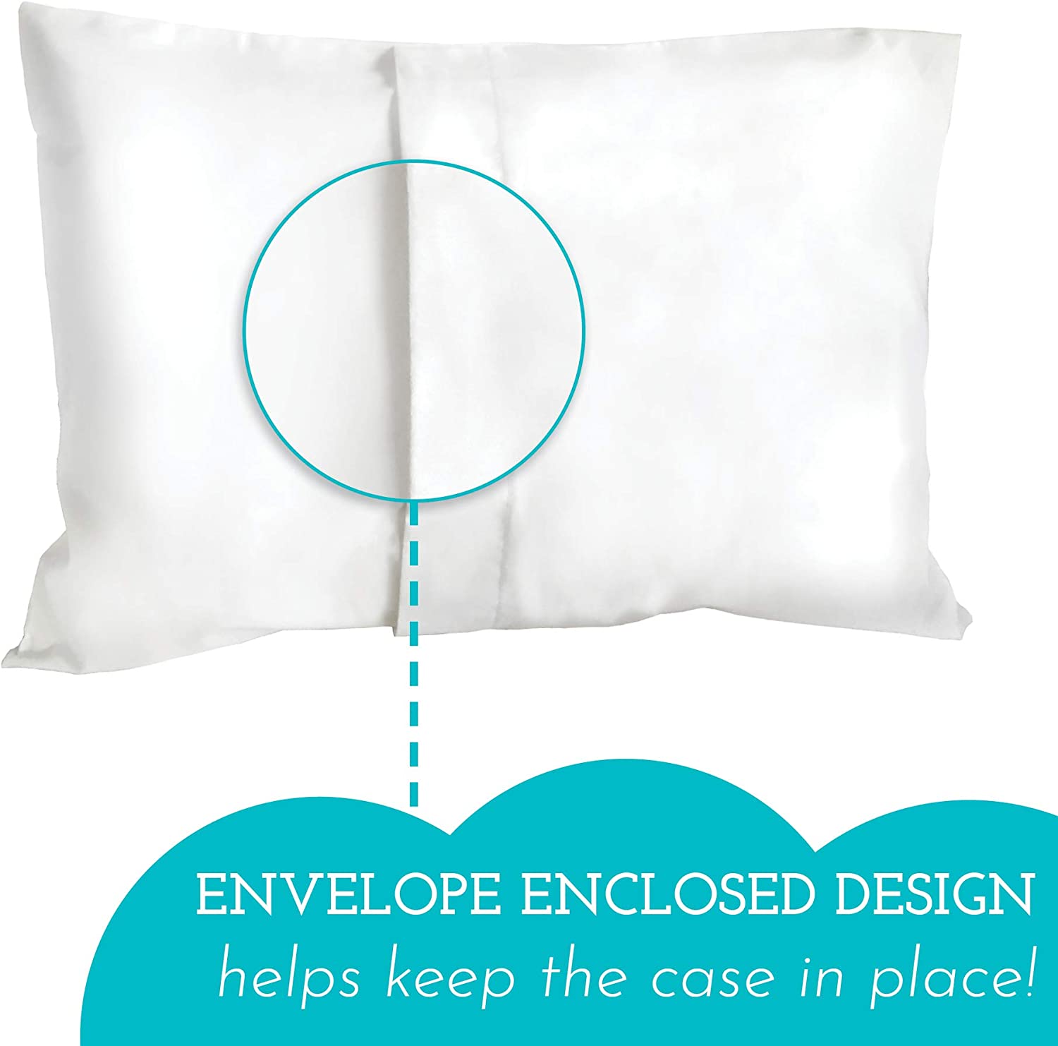 Toddler Pillowcase White Envelope Design Little Sleepy Head
