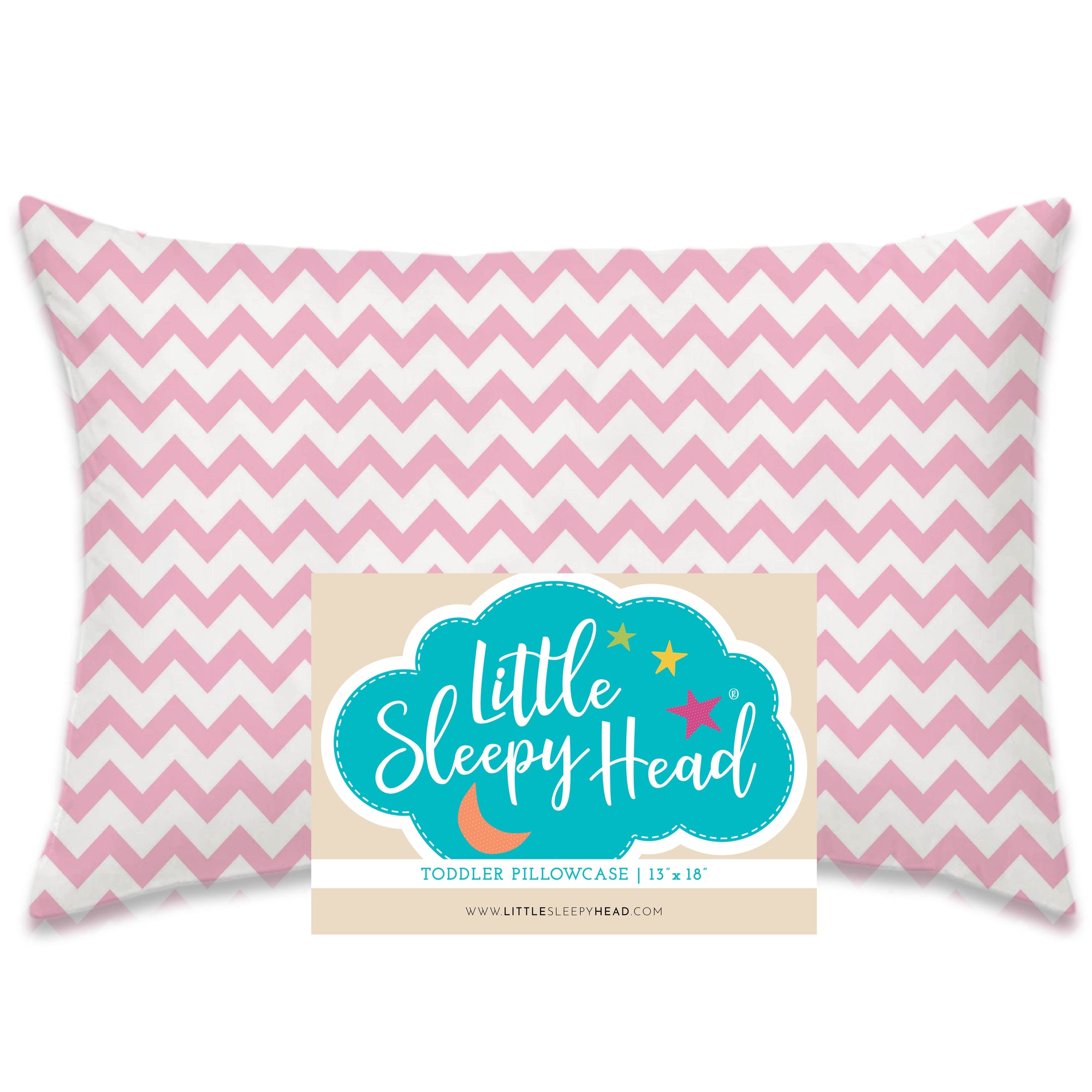 Cotton Pillowcase | Chevron Pink