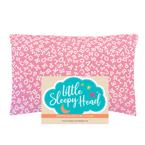 Cotton Pillowcase | Alphabet Pink