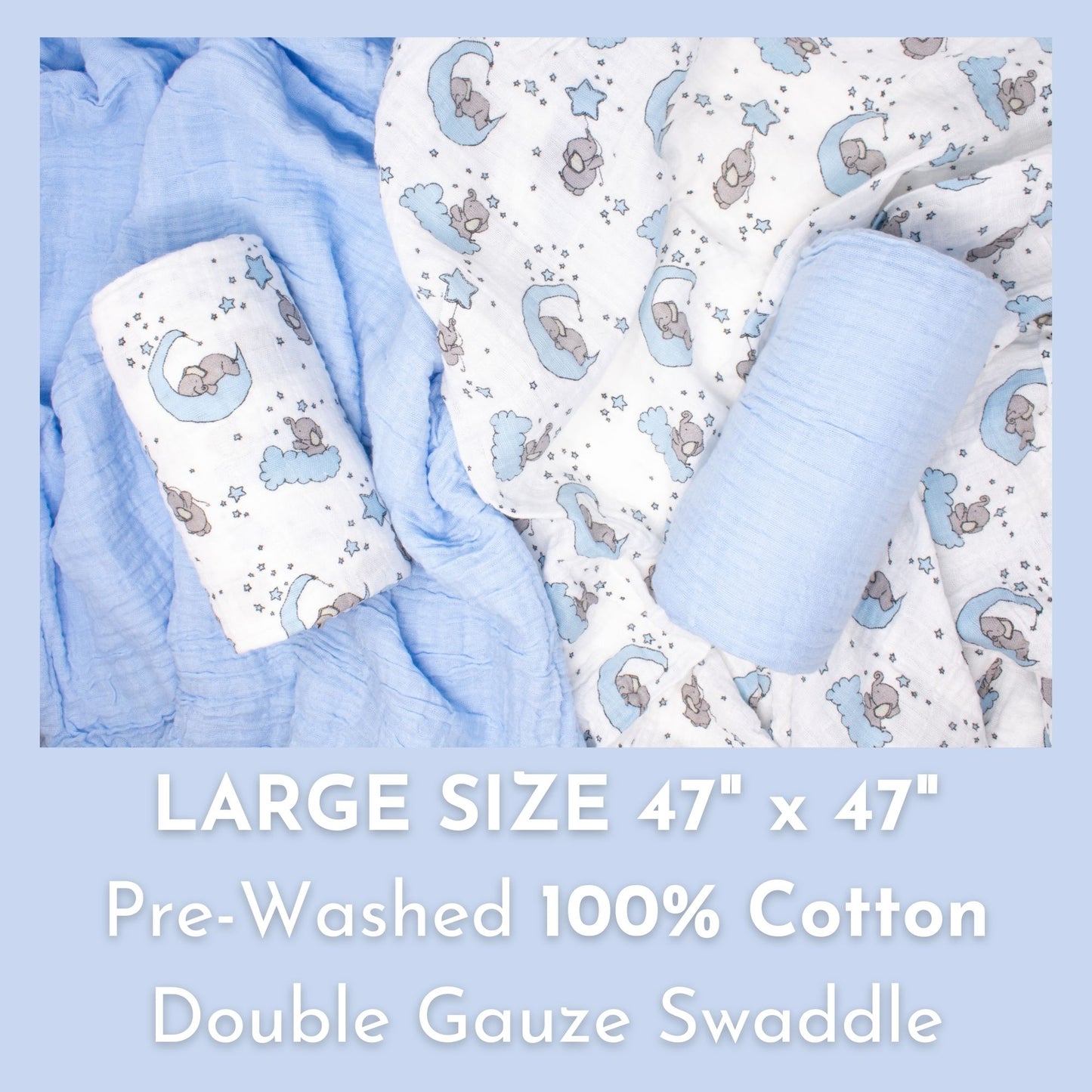 Muslin Blanket Set (Blue Skies)