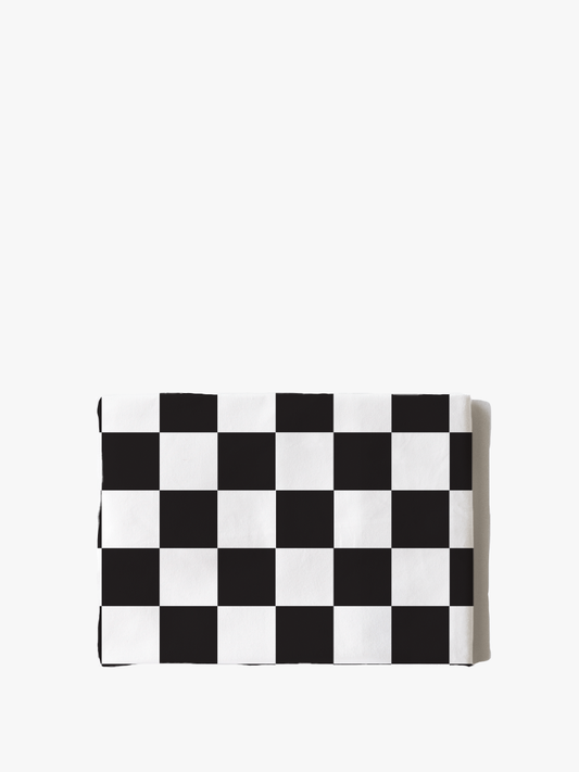 Cotton Pillowcase | Checkers Black