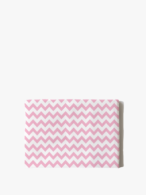 Cotton Pillowcase | Chevron Pink