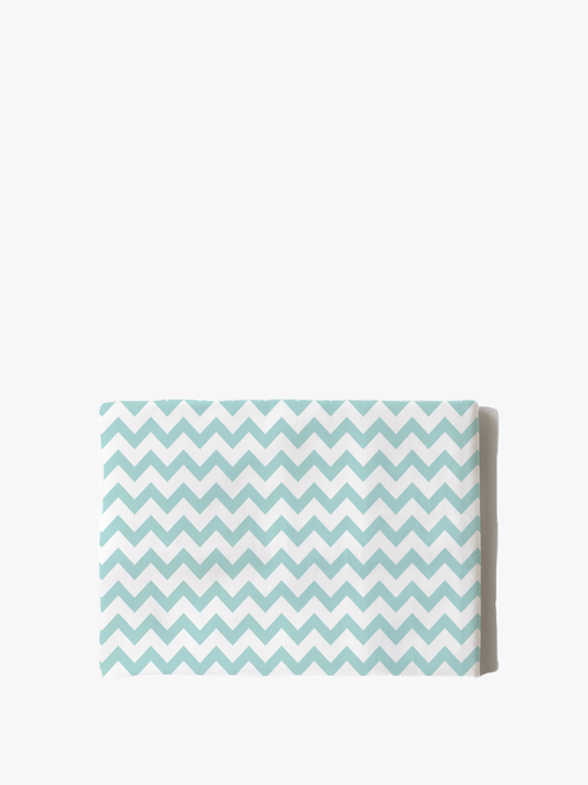 Cotton Pillowcase | Chevron Teal