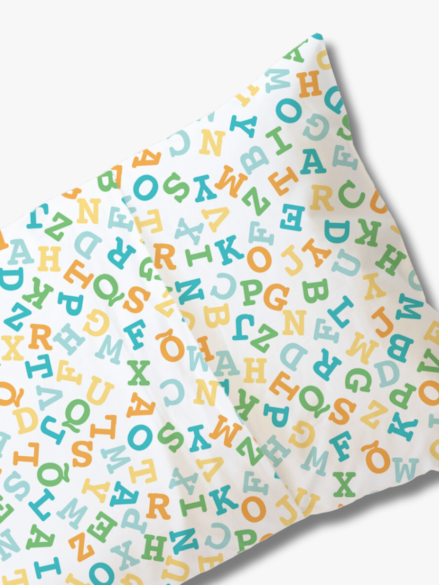 Cotton Pillowcase | Alphabet Sunshine