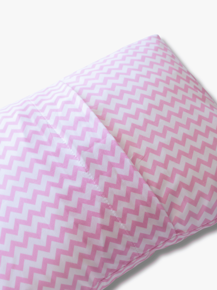 Cotton Pillowcase | Chevron Pink